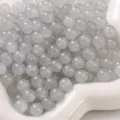 Glass jelly imitation jade round beads loose DIY handmade necklace bracelet accessories wholesale - Gray