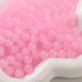 Pink glass round beads loose beads DIY handmade bracelet necklace jewelry accessories wholesale - Pink