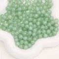 Light green glass round beads loose for DIY jewelry making handmade bracelets necklaces craft accessories - Aventurine Jade