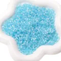 Cuentas de Vidrio Aurora 4mm Rocailles para DIY Pulsera Manualidades - Azul Claro - Paquete de 10g (Aprox. 150pcs) / Azul cielo