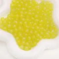 Yellow glass jelly round loose beads for DIY handmade jewelry necklace bracelet making accessories - Yellow