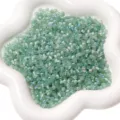4mm Cuentas de Vidrio Aurora Verde Claro DIY Pulsera Collar Fabricación de Joyas - Paquete de 10g (Aprox. 150pcs) / Azul primavera