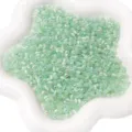 4mm Aurora Ojo de Gato Vidrio Rocailles Cuentas DIY Cuentas Sueltas para Pulsera Joyas - Paquete de 10g (Aprox. 150pcs) / Verde claro