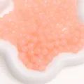 Pink glass round loose beads for DIY handmade jewelry bracelets necklaces crafting supplies - Apricot