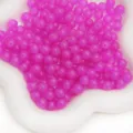 Purple glass jelly round loose beads for DIY handmade jewelry making accessories parts - Rose Red