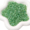 Cuentas de vidrio aurora 4mm verde claro para accesorios de pulsera manualidades - Paquete de 10g (Aprox. 150pcs) / Verde esmeralda