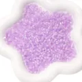 Abalorios de cristal aurora violeta de 4mm, cuentas sueltas de ojo de gato para pulseras DIY - Paquete de 10g (Aprox. 150pcs) / Violeta Claro