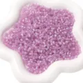 4mm abalorios de semillas de vidrio ojo de gato aurora cuentas sueltas moradas para pulseras DIY - Paquete de 10g (Aprox. 150pcs) / Violeta Fénix
