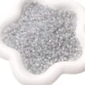 Cuentas de semillas de vidrio cat eye aurora 4mm para pulsera DIY accesorios de joyería - Paquete de 10g (Aprox. 150pcs) / Gris