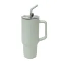 Green 40oz Insulated Stainless Steel Tumbler with Handle and Straw for Car Travel Cup - 1200ml / Light Green