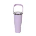 Large capacity stainless steel insulated tumbler with handle and lid for outdoor daily use. - 850ml / Light Purple