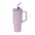 40oz Insulated Stainless Steel Tumbler with Handle and Straw, Leak-Proof Travel Mug - 1200ml / Light Purple