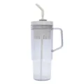 40oz transparenter kunststoff becher mit henkel strohhalm und teesieb für reisen - 40oz/1200ML / Transparent