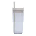 40oz clear plastic tumbler with straw and lid, high capacity cup for daily hydration and travel use. - 15oz Transparent