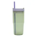 40oz Large Capacity Plastic Travel Tumbler with Straw and Lid in Green Variant SKU - 15oz Transparent Clear Green
