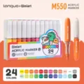 Lanquo Qimiart Lot de 24 Marqueurs Acryliques Stylos de Peinture Artiste Set M550 - M550-24 couleurs