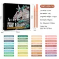 Guangna S2000 Morandi Acrylmalstifte 48 Farben Set Wasserfeste Permanentmarker fur Stein Stoff - S2000 36-Farben-Set