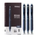 Stylo gel Baoke 0.5mm noir lisse rétractable écriture papeterie fournitures scolaires bureau - 0.5mm / Bleu Verre
