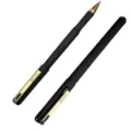 Stylo à encre gel noire avec clip doré, pointe ogive 0,7 mm écriture fluide pour bureau et école. - 0.7mm / Noir