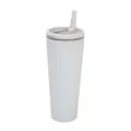 Borraccia termica in acciaio inossidabile con coperchio a doppia bevuta e cannuccia. - 850ml / Bianco