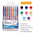 Set de boligrafos de gel de colores 0.5mm punta fina escritura fluida para escuela oficina 8pcs - ST-61-8 (colores Morandi)
