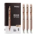 Baoke 0.5mm Zwarte Gelpen Set, Havermelk Kleur Intrekbare Vloeiende Schrijfpennen - 0.5mm / Havermout Beige