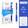Bolígrafo de gel azul retráctil de 0,5 mm para diario, tinta fluida para material escolar. - ST-63 (azul)