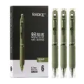 Baoke 0.7mm Intrekbare Gelpen Matcha Groen 6 Stuks Soepel Schrijven Zwarte Pennen Set - 0.7mm / Matchagroen