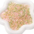 Cuentas de vidrio ojo de gato aurora de 4mm para pulseras y accesorios de joyería DIY. - Paquete de 10g (Aprox. 150pcs) / Flores de primavera