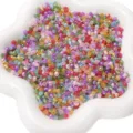 Cuentas de vidrio redondas Cat Eye Aurora 4mm para accesorios de pulsera DIY coloridas - Paquete de 10g (Aprox. 150pcs) / Colorido