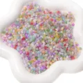 Abalorios de cristal aurora de 4mm cuentas sueltas coloridas para pulseras de joyería DIY hechas. - Paquete de 10g (Aprox. 150pcs) / Mezcla Aleatoria