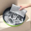 Thickened silver wire dishcloth, double-sided mesh, anti-grease, easy cleaning for kitchen. - Double Layer / 10 Pack (20x20cm) / Silver