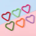 Colorful Heart Carabiner Keychain Clip, Metal Alloy Snap Hook Assorted Colors Set - Random Mixed Colors