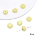 Yellow ceramic beads 9mm loose round spacer beads for DIY handmade jewelry making accessories - Abacus Beads