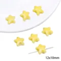Yellow ceramic star beads 12x10mm DIY handmade jewelry making accessories wholesale - Starfish