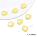 Yellow ceramic shell beads DIY handmade loose bead charm 12x10mm creative jewelry accessories - Shell