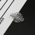 Antique style silver metal filigree duckbill hair clip diy hair accessory making part. - Cloud Pattern Duckbill Clip / Silver Tone