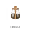 Glazen voorraadpot met houten deksel en lepel 350ml transparante keuken opbergcontainer - 350ml / Plano
