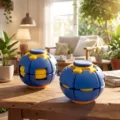 3D Printed Fidget Stress Relief Sphere Toy Colorful Mechanical Puzzle Ball for Desktop Focus - Blue