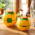 3D printed expandable sphere fidget toy in yellow and green, stress relief puzzle toy variant. - Yellow