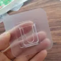 Transparenter spurloser selbstklebender Klebehaken fuer Kueche und Bad Bereichs. - Transparente Buchse