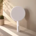 White rotating wall hook for kitchen and bathroom, punch-free adhesive storage organizer. - Suggest Ordering in Multiples of 1500 Per Box / Single Deep Pink