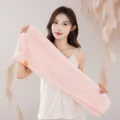 Bonnet de séchage rose rayé, serviette turban épaisse et absorbante pour femmes. - 28x77cm (Agrandie) / Rose (polaire bonbon)