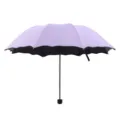 Parapluie de soleil violet clair avec doublure de protection UV noire pour les jours de pluie. - Violet (avec revêtement noir)