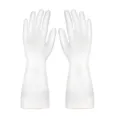 Witte rubberen huishoudelijke schoonmaakhandschoenen, duurzame latex handschoenen keuken. - S / Eenvoudige Stijl