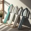 Pelador de verduras de acero inoxidable tipo P con mango ergonómico para cocina. - Tipo Hueco 17 / Verde