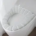 Fundas para asiento de inodoro de punto gris, cojín de baño grueso y lavable. - Estilo Nórdico / Beige