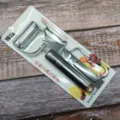 Set de pelador de verduras de acero inoxidable 3 en 1 cortador de patatas utensilio de cocina - Set de 3 piezas mejorado de 2ª generación en cartón (320 uds/caja)