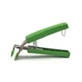 Stainless steel anti-scalding bowl gripper with green plastic handle for kitchen use. - Bowl Clip with Rubber Head / Green