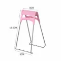 Ergonomic stainless steel anti-scald bowl gripper with pink handle for hot plates. - Plate Clip / Pink